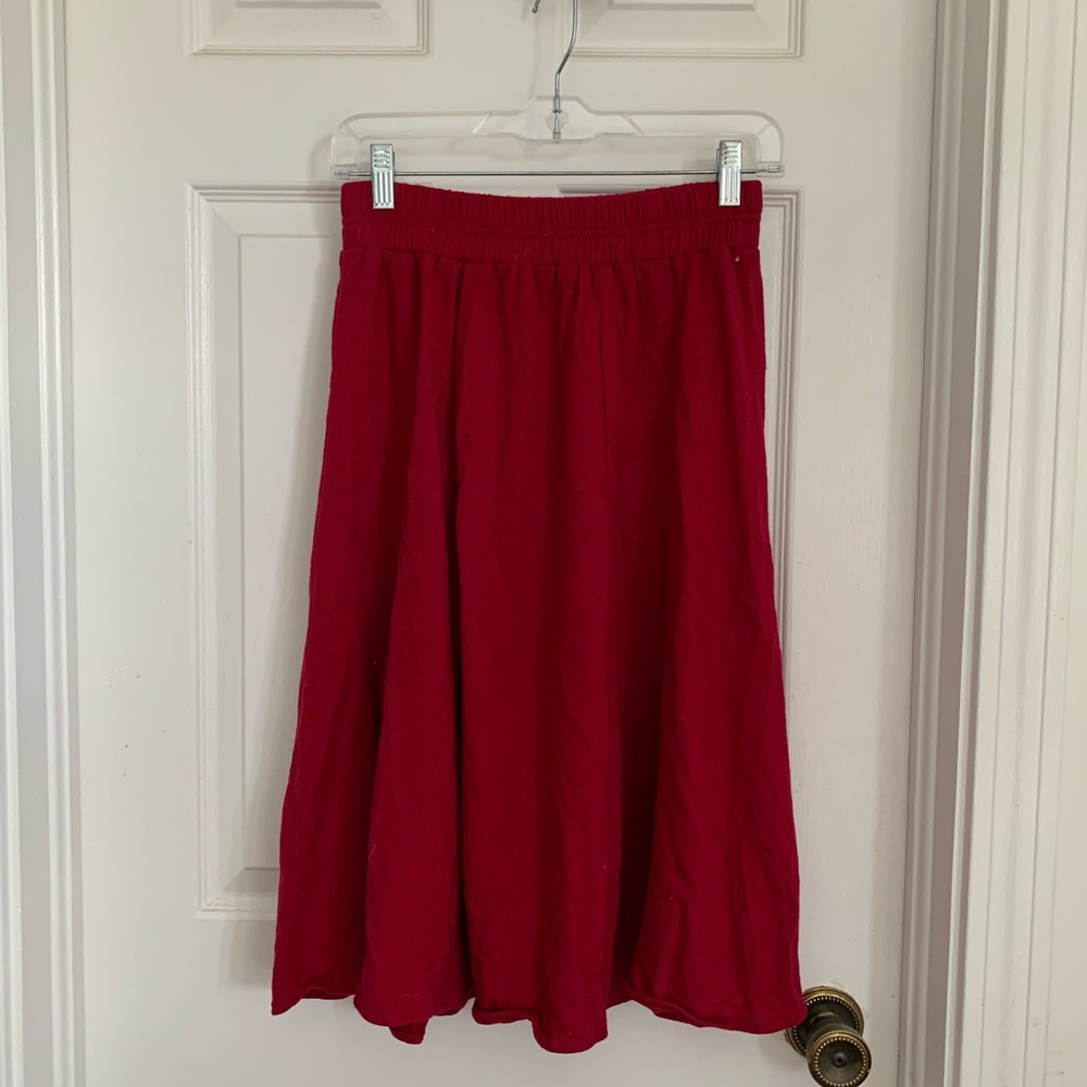 Red wool skirt size Small